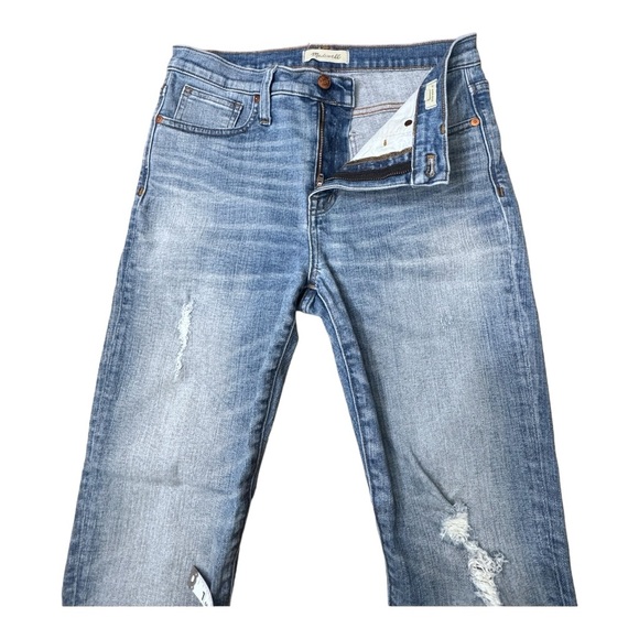 Madewell 9” High-Rise Skinny Jeans Destructed-Hem Edition Denim Women’s Size 29 - Picture 11 of 16